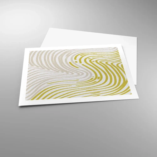 Plakat - Komposition med et blidt sving - 70x50 cm