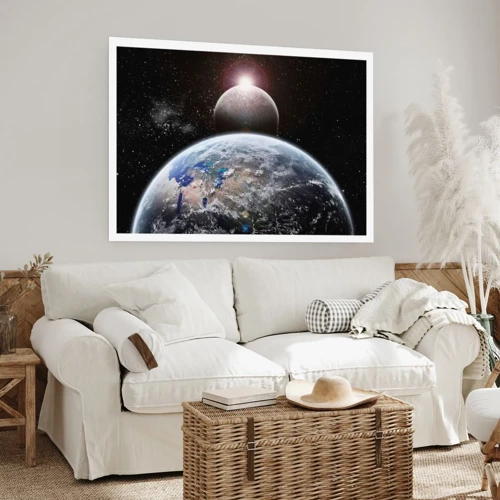 Plakat - Kosmisk landskab - solopgang - 100x70 cm