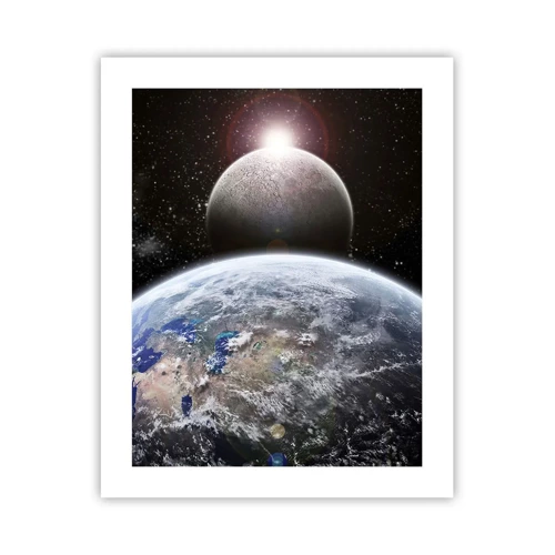 Plakat - Kosmisk landskab - solopgang - 40x50 cm