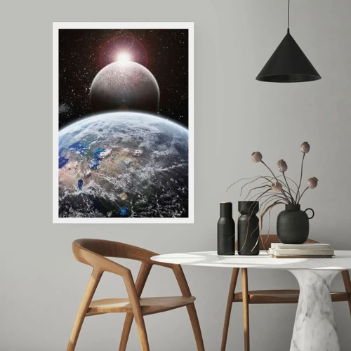 Plakat - Kosmisk landskab - solopgang - 70x100 cm