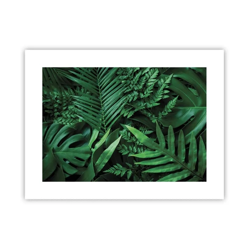 Plakat - Kranset i grønt - 40x30 cm