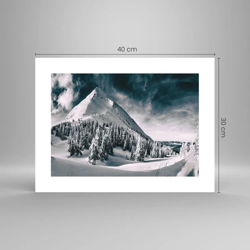 Plakat - Land med sne og is - 40x30 cm