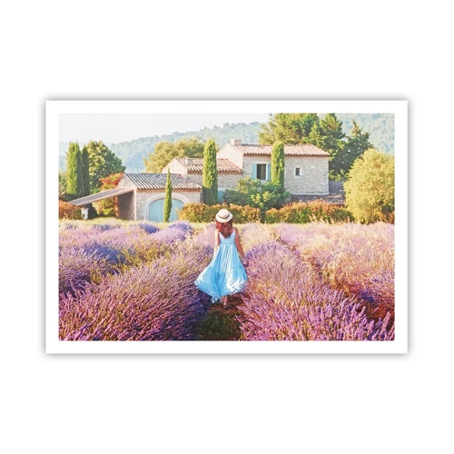 Plakat - Lavendel pige - 100x70 cm