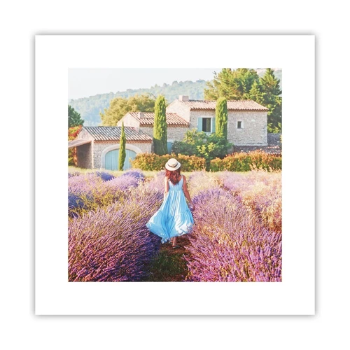 Plakat - Lavendel pige - 30x30 cm