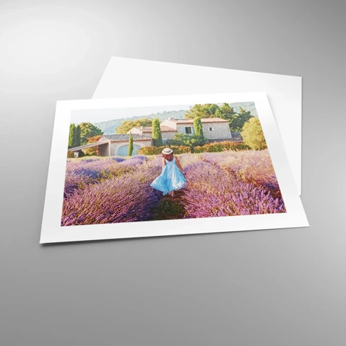 Plakat - Lavendel pige - 50x40 cm