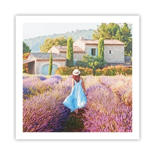 Plakat - Lavendel pige - 60x60 cm