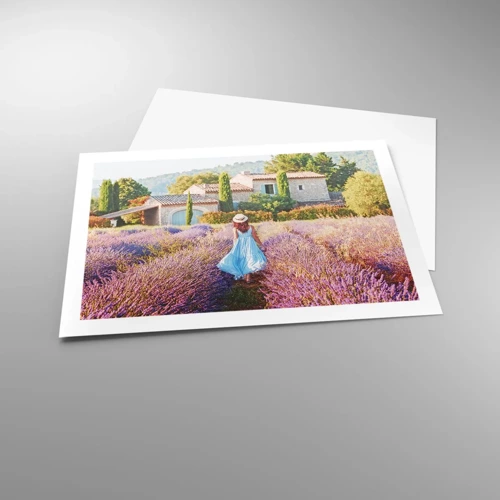 Plakat - Lavendel pige - 70x50 cm
