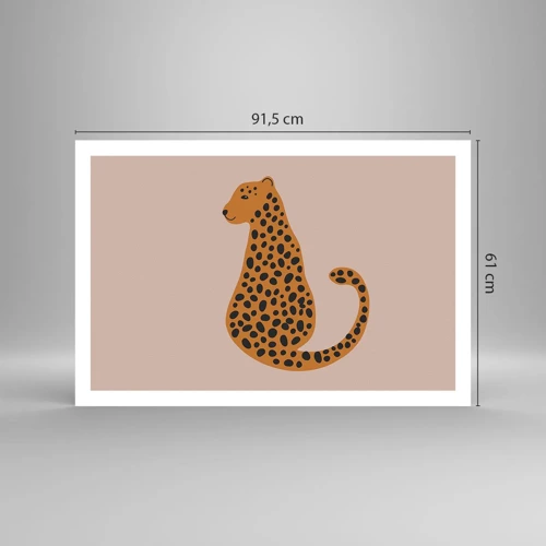 Plakat - Leopardprint er et moderigtigt mønster - 91x61 cm