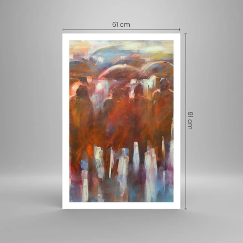 Plakat - Lige i regn og tåge - 61x91 cm
