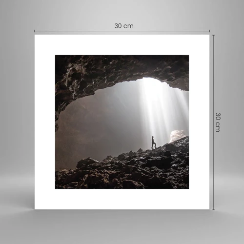 Plakat - Lysende grotte - 30x30 cm
