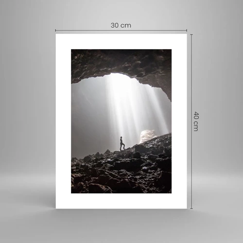 Plakat - Lysende grotte - 30x40 cm