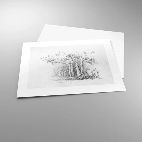 Plakat - Lyset fra birkeskoven - 40x30 cm