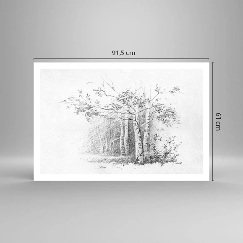 Plakat - Lyset fra birkeskoven - 91x61 cm