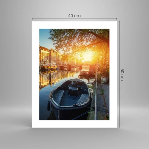 Plakat - Morgen i Amsterdam - 40x50 cm