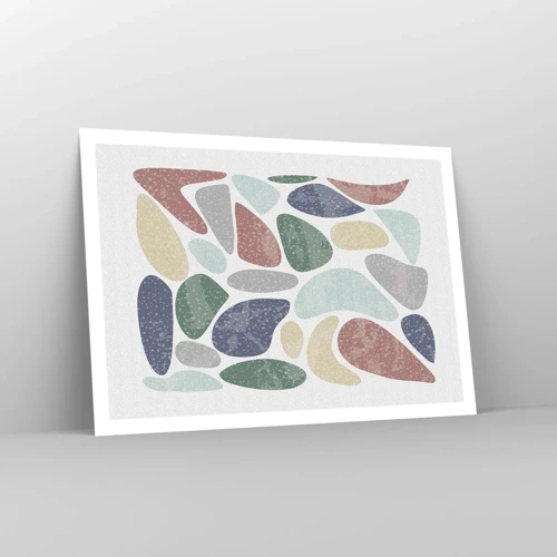 Plakat - Mosaik af pulveriserede farver - 100x70 cm