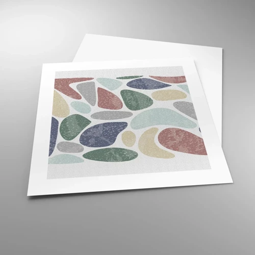 Plakat - Mosaik af pulveriserede farver - 40x40 cm