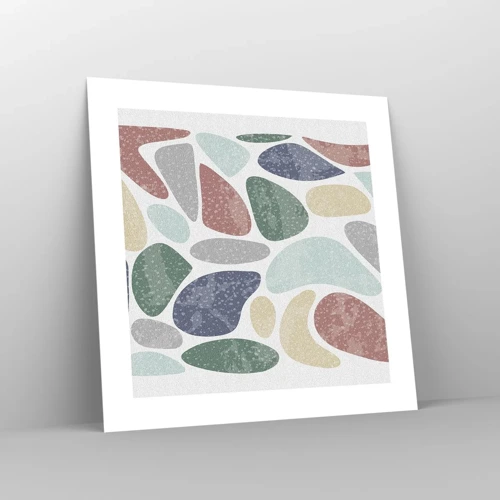 Plakat - Mosaik af pulveriserede farver - 40x40 cm