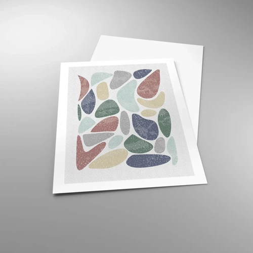 Plakat - Mosaik af pulveriserede farver - 50x70 cm