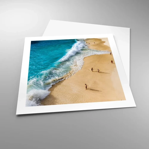 Plakat - Og så solen, stranden... - 50x50 cm