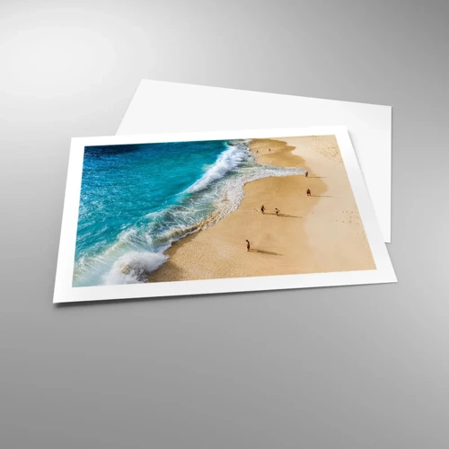 Plakat - Og så solen, stranden... - 70x50 cm