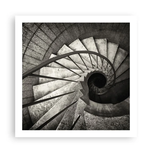 Plakat - Op ad trapperne, ned ad trapperne - 60x60 cm