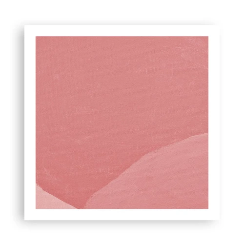 Plakat - Organisk komposition i pink - 60x60 cm