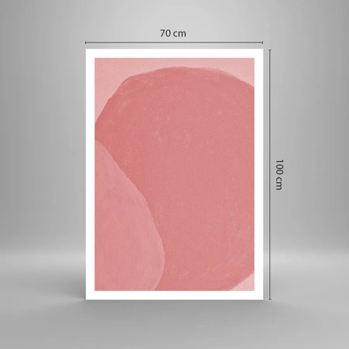 Plakat - Organisk komposition i pink - 70x100 cm