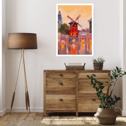 Plakat - Parisiske ikoner - Moulin Rouge - 30x40 cm