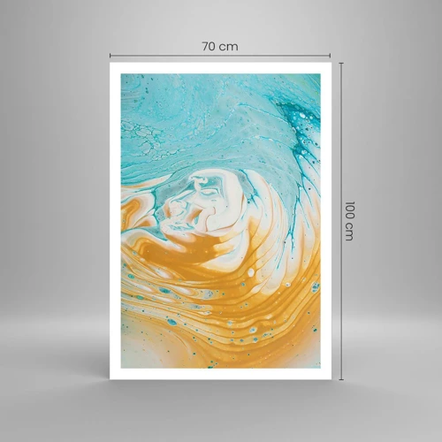 Plakat - Pastel hvirvel - 70x100 cm
