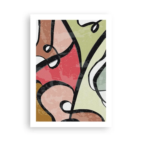 Plakat - Pirouetter blandt farver - 50x70 cm