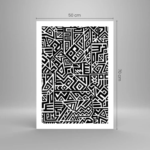 Plakat - Præcolumbiansk sammensætning - 50x70 cm