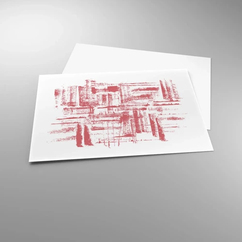 Plakat - Rød by - 100x70 cm
