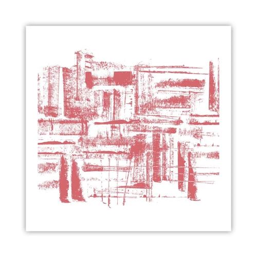 Plakat - Rød by - 60x60 cm