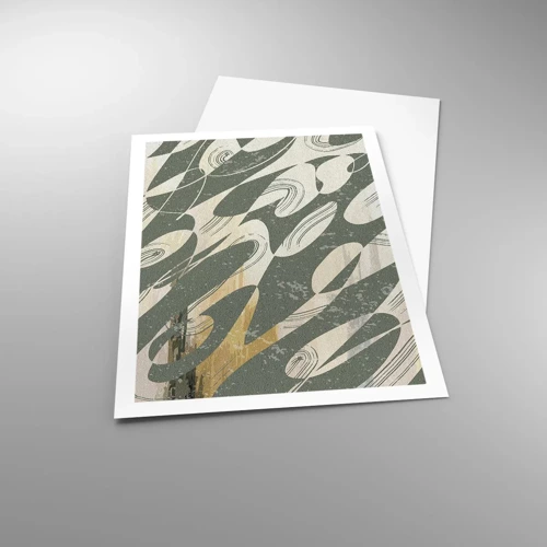 Plakat - Rytmisk abstraktion - 61x91 cm