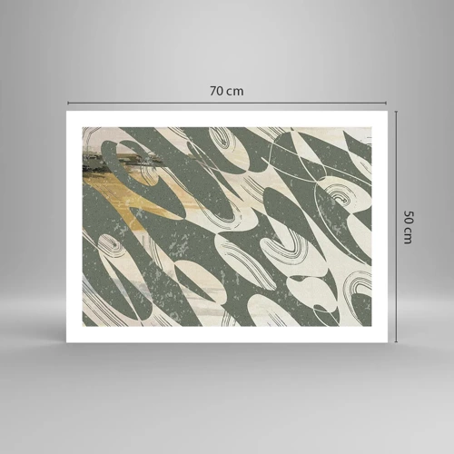 Plakat - Rytmisk abstraktion - 70x50 cm