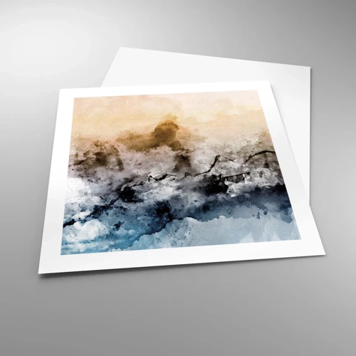 Plakat - Sænket i en tågesvirvel - 50x50 cm