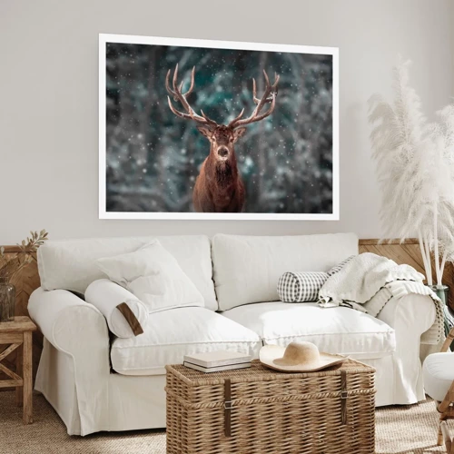 Plakat - Skovens konge kronet - 40x30 cm