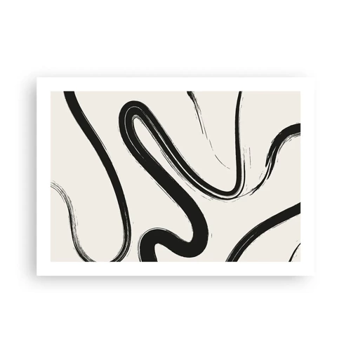 Plakat - Sort og hvid fantasifuldhed - 70x50 cm