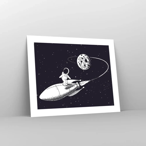 Plakat - Space surfer - 50x40 cm