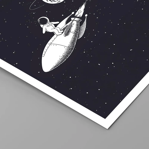 Plakat - Space surfer - 50x40 cm