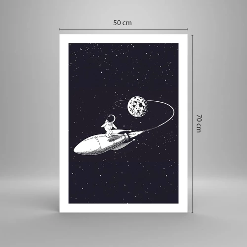 Plakat - Space surfer - 50x70 cm