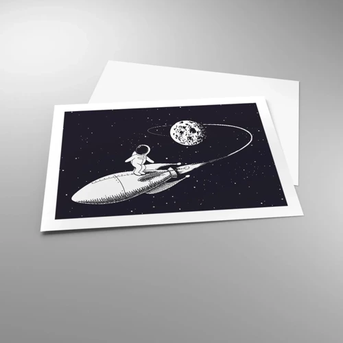 Plakat - Space surfer - 70x50 cm