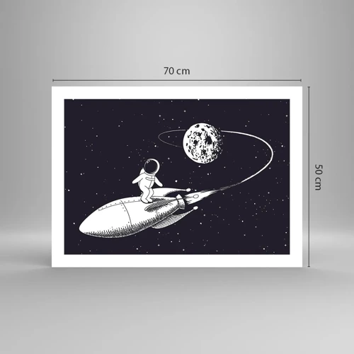 Plakat - Space surfer - 70x50 cm