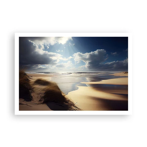 Plakat - Strand, vild strand - 100x70 cm