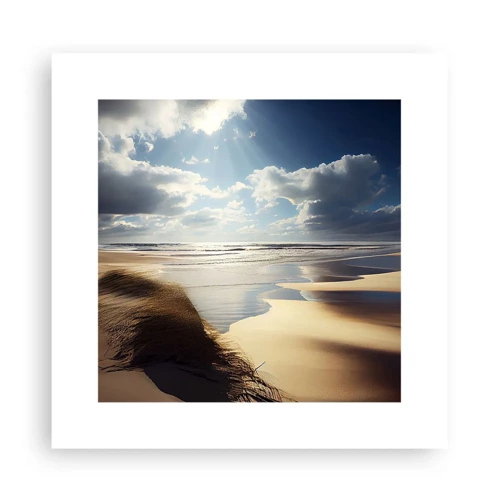 Plakat - Strand, vild strand - 30x30 cm