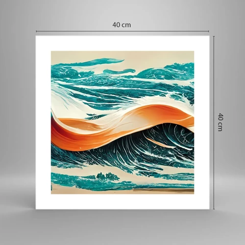 Plakat - Surferens drøm - 40x40 cm