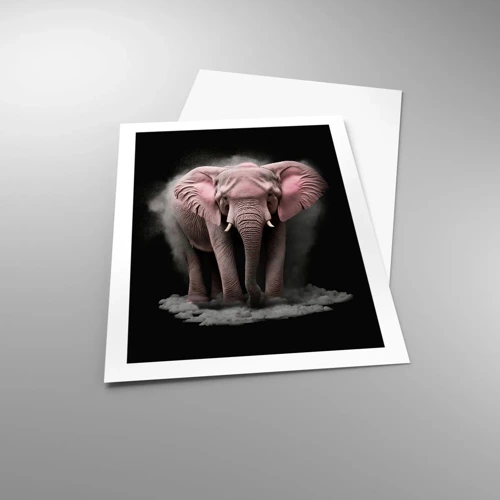 Plakat - Tænk ikke på en lyserød elefant! - 50x70 cm