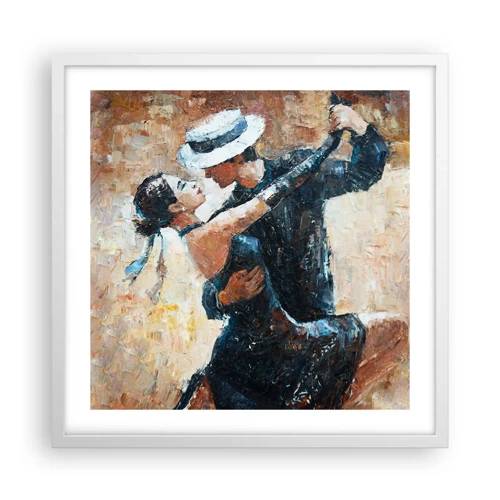 Plakat i hvid ramme - A la Rudolf Valentino - 50x50 cm