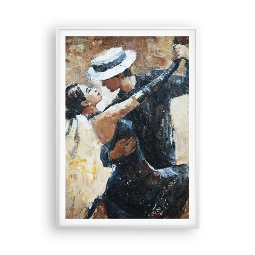 Plakat i hvid ramme - A la Rudolf Valentino - 70x100 cm