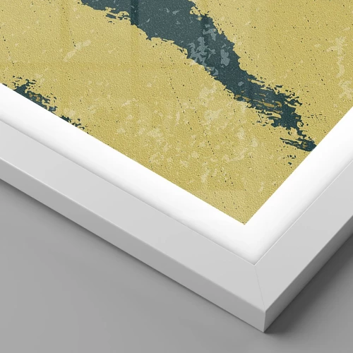 Plakat i hvid ramme - Abstraktion - i slowmotion - 30x30 cm